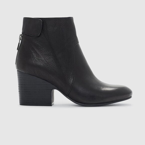 EILEEN FISHER Harris Tumbled Leather Ankle Bootie Black size 9 Lagenlook Goth - Picture 13 of 13